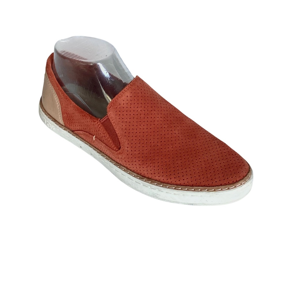 UGG Adley Perf Slip On Sneakers Womens 7.5 Orange Perforated Suede 1018375